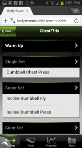 Body Beast Mobile App - Routine Details 1