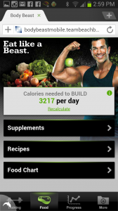 Body Beast Mobile App - Food