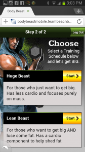 Body Beast Mobile App - Setup 2