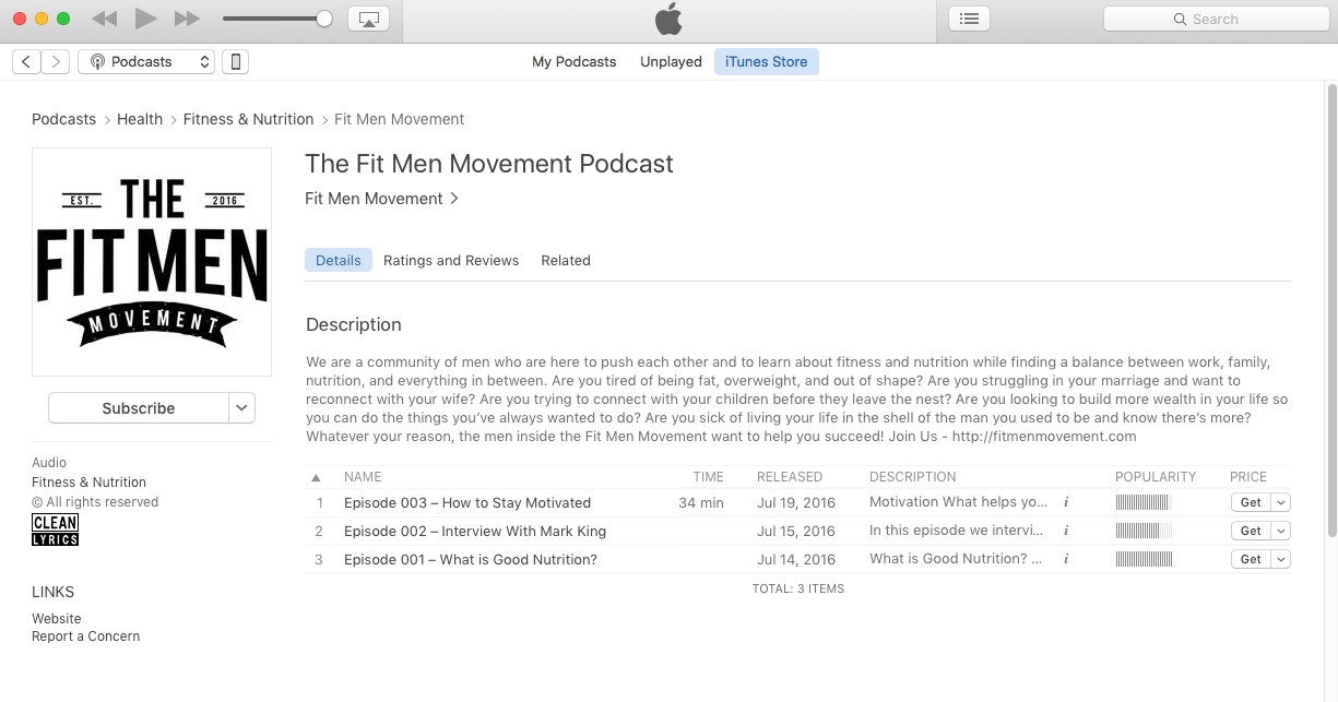 Fit Men Movement Podcast - iTunes